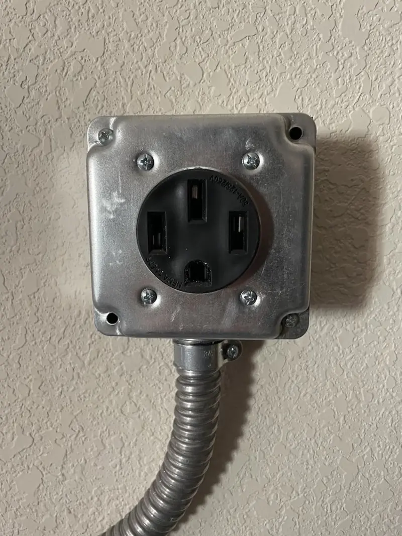 NEMA 14-50 outlet installed for Electrical Panel Upgrade in New Baden